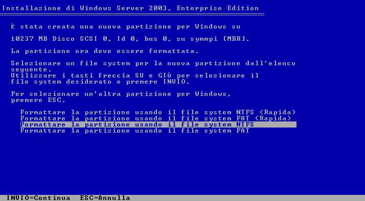 formattazione windows