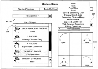 Gestures multitouch: apertura file