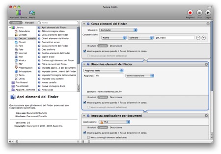 automator e l’azione completa