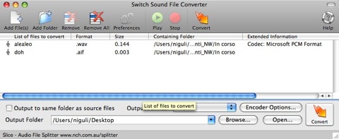 switch audio converter mac