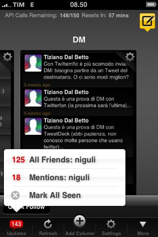 TwitterDeck messaggi diretti