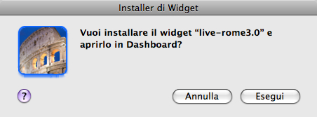 Widget Esecuzione