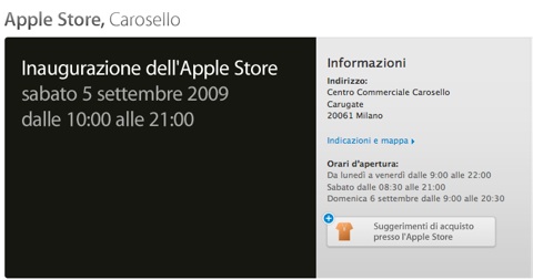 apple store carosello milano