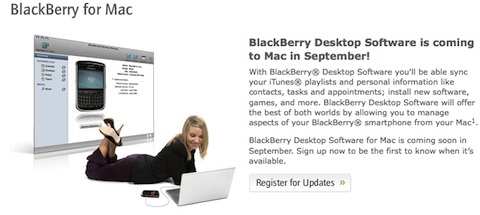BlackBerry Desktop Manager per Mac