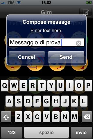 GIM iPhone messaggio stato