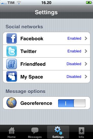 GIM iPhone social network