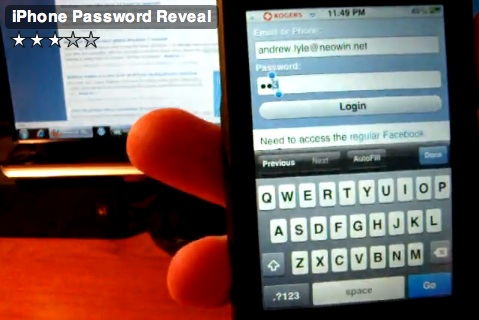 iphone password reveal