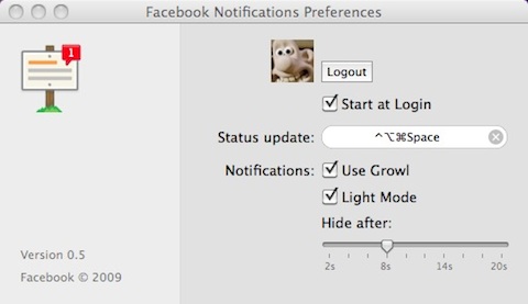 facebook notifications preferenze mac