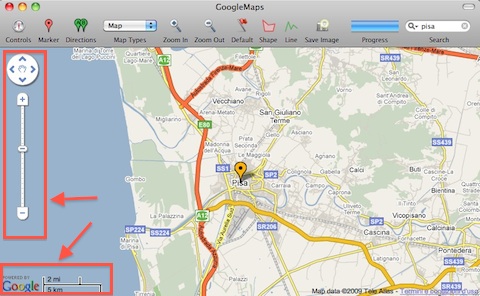 googlemaps controlli mac