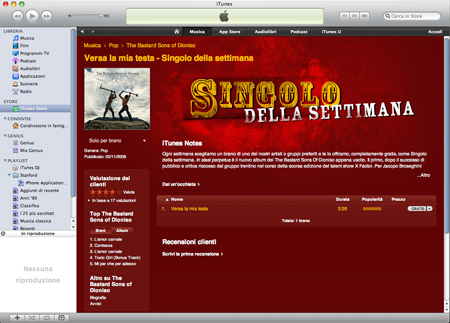 iTunes singolo della settimana 01