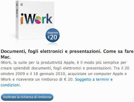 iWork 09 risparmio