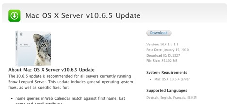 Mac Os X Server 10.6.5