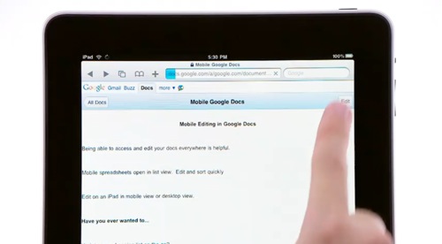 Google Docs iPad