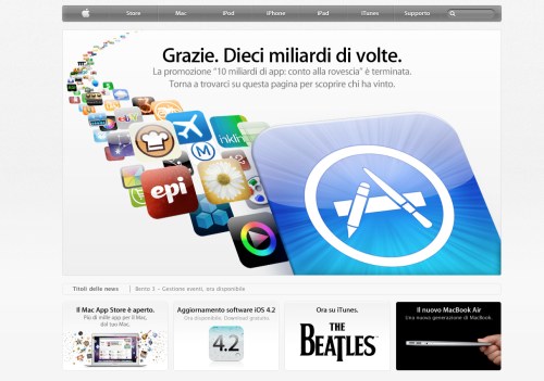 Nuovo Sito Apple