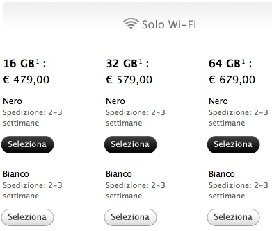 Calano tempi di spedizione iPad 2 - The Apple Lounge