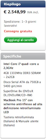 Spedizione Apple MacBook Pro Early 2011 - TheAppleLounge