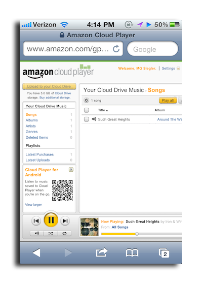 Amazon cloud player iOS