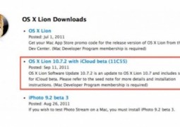 Mac OS X Lion iCloud Beta