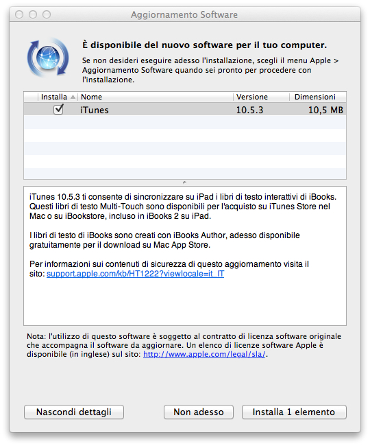 Disponibile iTunes 10.5.3 - TheAppleLounge.com