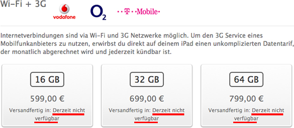 Vendite bloccate in Germania per iPad 2, iPhone 4 e iPhone 3GS