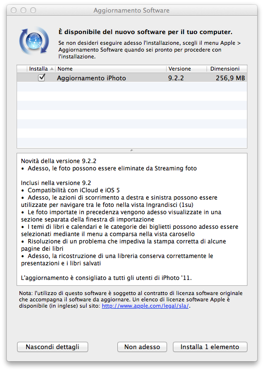 iPhoto 9.2.2 disponibile per il downalod - TheAppleLounge.com