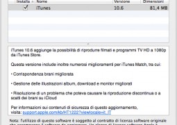 iTunes 10.6 disponibile tramite Aggiornamento Software