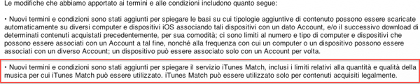iTunes Match Italia