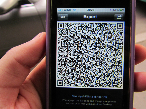 gps4cam, QR riassuntivo dei dati di localizzazione - TheAppleLounge.com