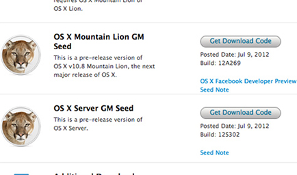 OS X Mountain Lion Gold Master - TheAppleLounge.com