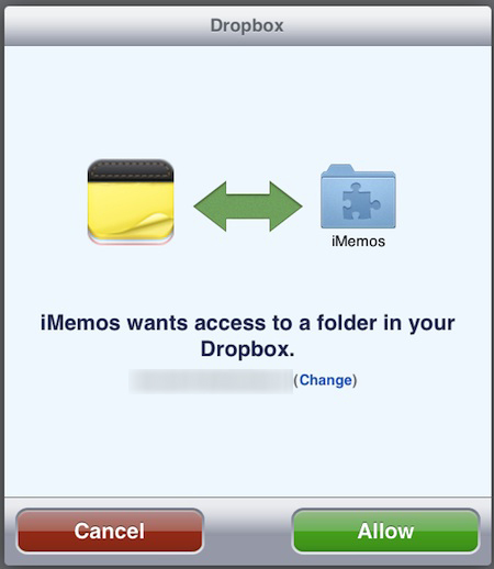 dropbox iMemos