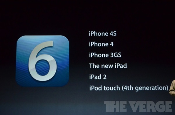 iOS 6 dispositivi compatibili