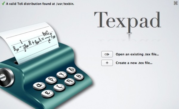 texpad scrittura latex