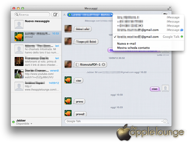 Guida per usate Google talk, aim, Yahoo Messenger e Jabber con Apple Messaggi 04 - TheAppleLounge.com