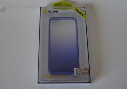 Cover muvit Sunglasses Collection viola per iPhone 5, immagine frontale della scatola - TheAppleLounge.com