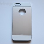 moshi iGlaze armour for iPhone silver, particolare frontale della cover fuori dalla scatola - TheAppleLounge.com