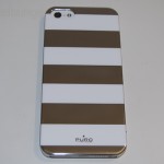 Puro Cover iPhone 5 Stripes, immagine del prodotto col telefono inserito - TheAppleLounge.com