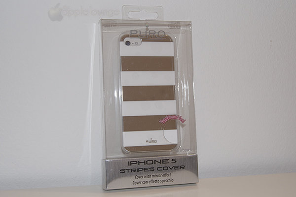 Puro Cover iPhone 5 Stripes, immagine frontale della confezione - TheAppleLounge.com