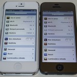Pellicola protettiva aiino Specchio applicata ad iPhone 5 nero in confronto con iVosor XT su iPhone 5 bianco - TheAppleLounge.com