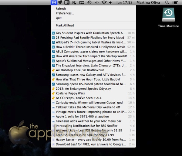 Lettore feed RSS Mac