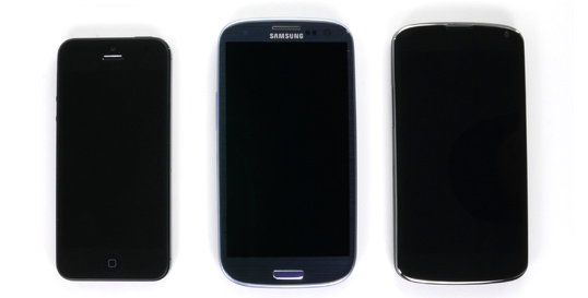 iPhone 5 Samsung Galaxy S3 Nexus 4
