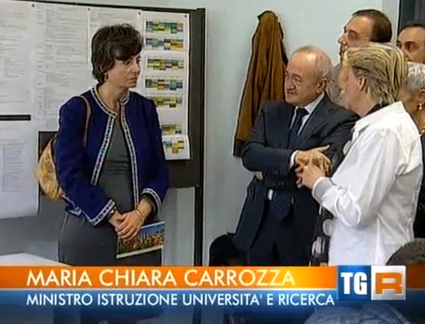 Il Ministro Carrozza in visita al Liceo Lussana di Bergamo. 