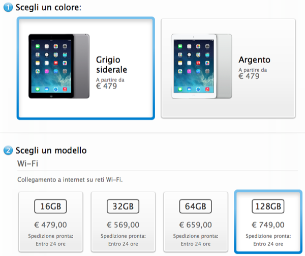 iPad Air 24 ore