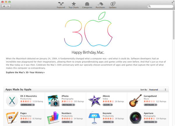 30 anni mac App Store