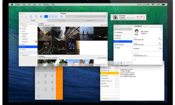 Un concept di OS X ispirato al look di iOS 7 - Credits: Stu Does Design