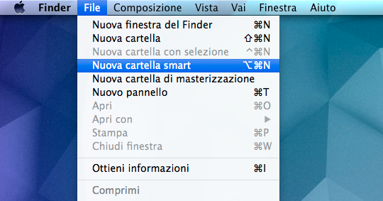 Finder Cartella Smart Nuova Cartella