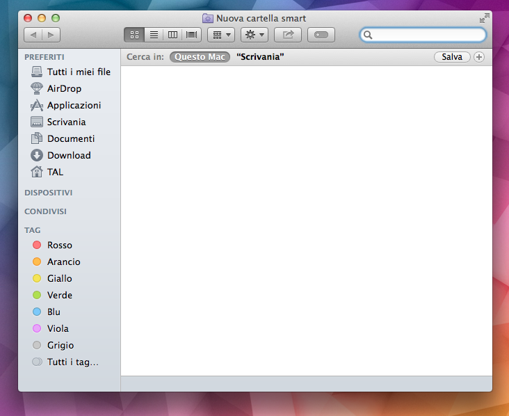 Finder Cartella Smart Vuota