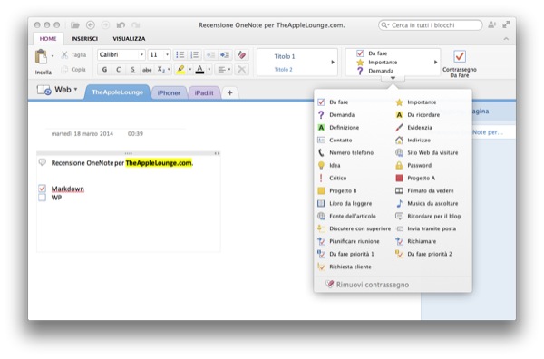 OneNote Mac recensione TAL_3