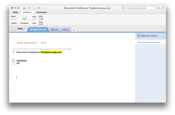 OneNote Mac recensione TAL_4