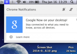 google now notifiche chrome