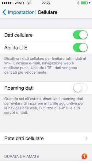 Wind e iPhone: con iOS 8 beta 2 habemus profilo operatore e LTE